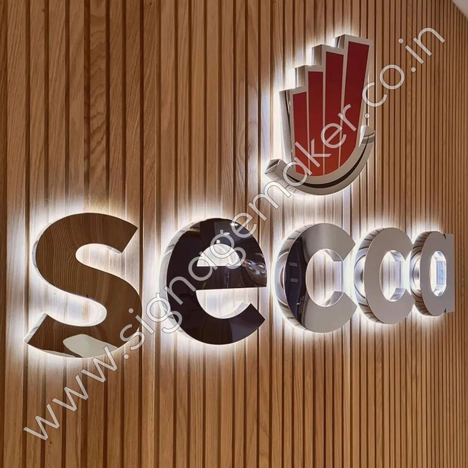 Backlit Steel Letters