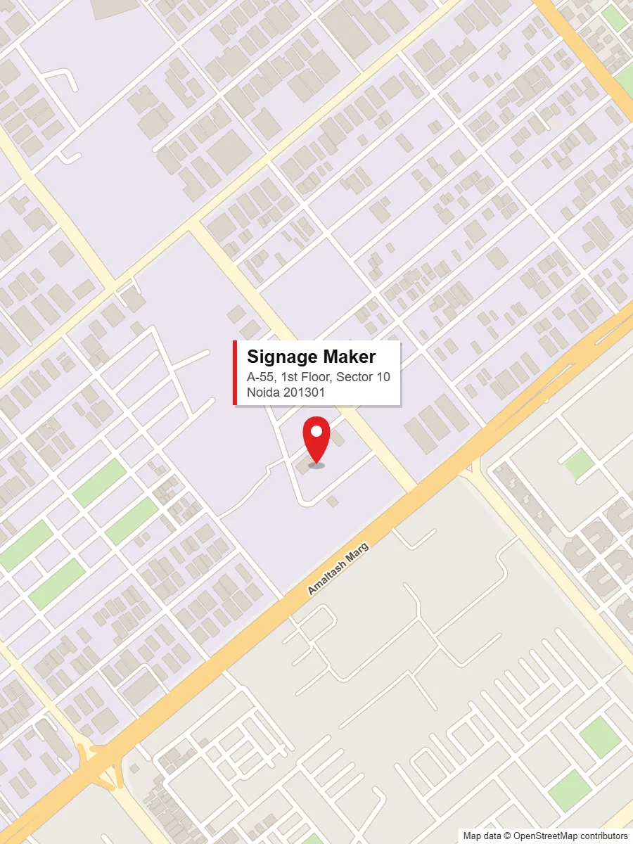 Map showing Signage Maker, A-55, 1st Floor, Sector 10, Noida 201301